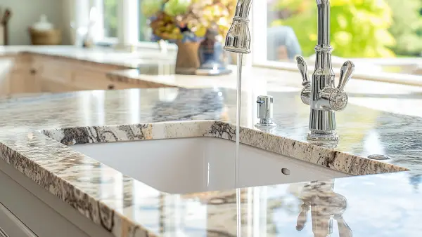 How do you adhesive an undermount sink to granite