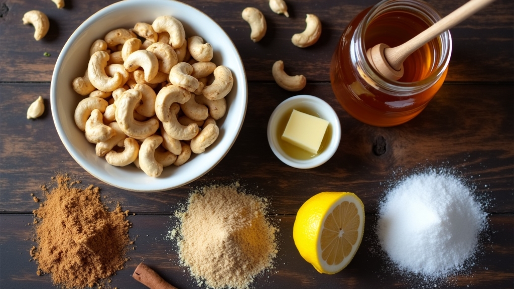 gather ingredients for candied cashews