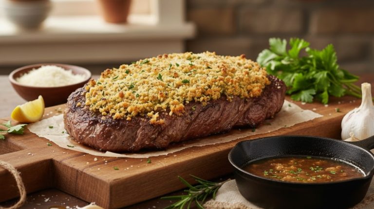 how to make a parmesan crust for steak