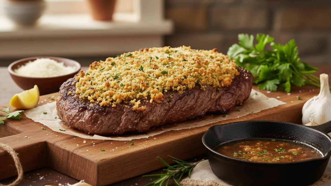 how to make a parmesan crust for steak