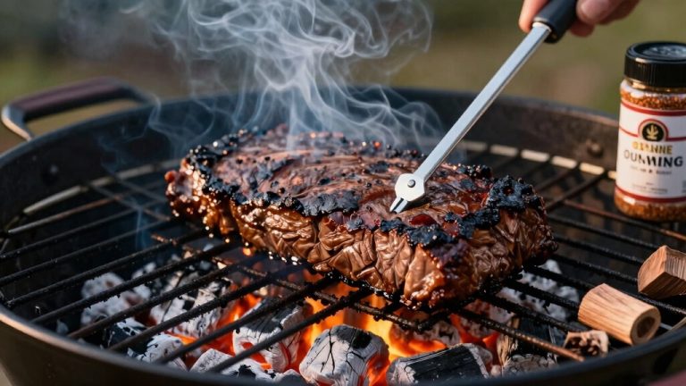 charcoal smoked texas style brisket