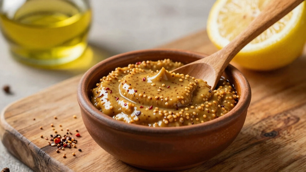 coarse mustard with heat