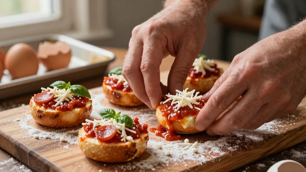 mini bagel pizza snacks