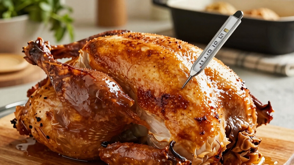 ideal turkey thermometer placement