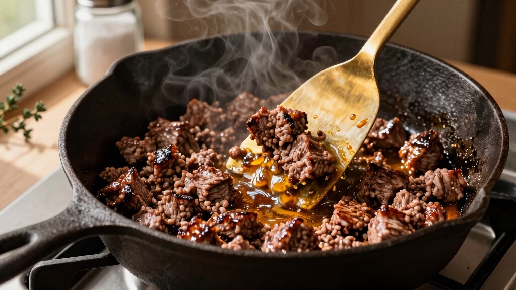 sear gently drain excess fat