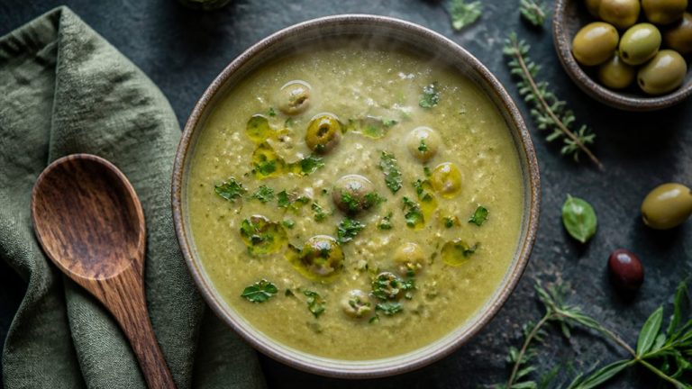 savory olive infused vegetable broth