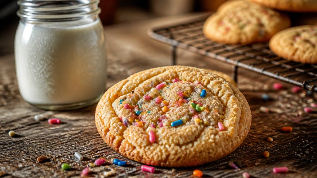 colorful buttery sprinkle cookies